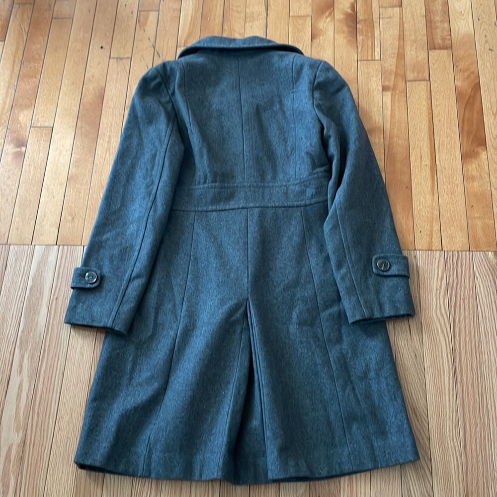 Kenneth Cole Pea Coat Womens 10 Gray Button Up Wool Preppy Classic Ladies - Picture 11 of 11